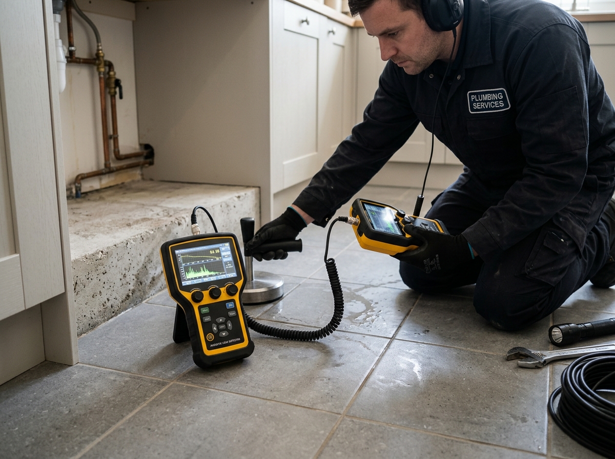 Plumbing diagnostic documentation and moisture report clipboard